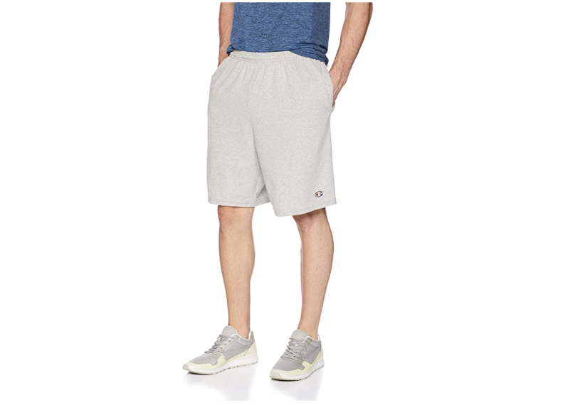 Champion Men's Jersey Short With Pockets - Oxford Grey